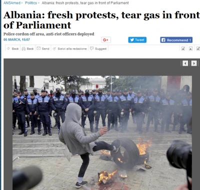 Protesta e opozitës jehonë në mediat ndërkombëtare (FOTO)