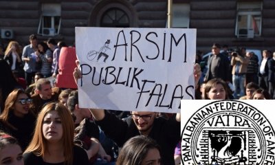 Nga SHBA, &quot;VATRA&quot; mbështet protestën e studentëve