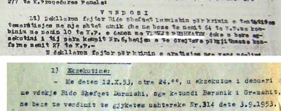 1953/Pushkatimi para të burgosurve të kampit nr.6 Cërrik