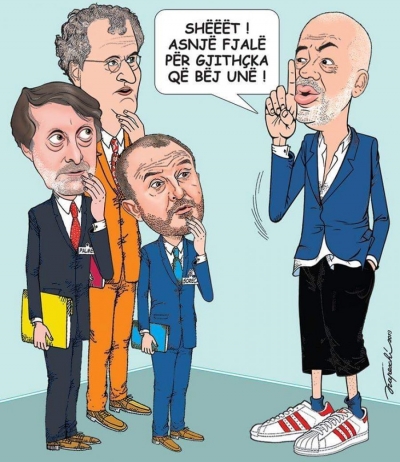 KARIKATURA/ 'Asnjë fjalë për gjithçka bëj unë', Rama 'urdhëron' ambasadorët