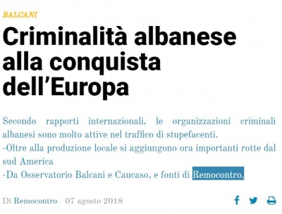 Media Italiane: Krimi shqiptar drejt pushtimit të Evropës