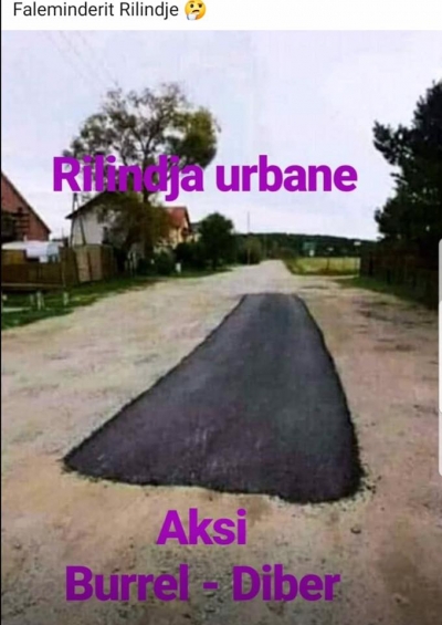 FOTO/ Ironia me gjendjen e rrugëve të Shqipërisë: ‘Faleminderit Rilindje’