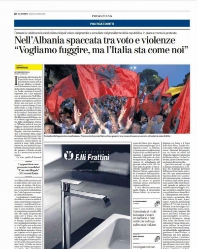 Media Italiane/Shqipëria e ndarë mëdysh dhe Italia, e pafuqishme për të zgjidhur krizën
