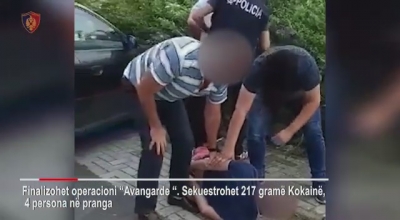 Video/ Shikoni momentin e arrestimit të 4 shpërndarësve të kokainës