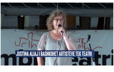 VIDEO/ Justina Aliaj: Justina Aliaj: Nëse është nevoja, unë ulem në gjunjë për Teatrin