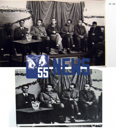 Sipër fotoja origjinale. Poshtë e falsifikuara. Tetor 1944 në Berat